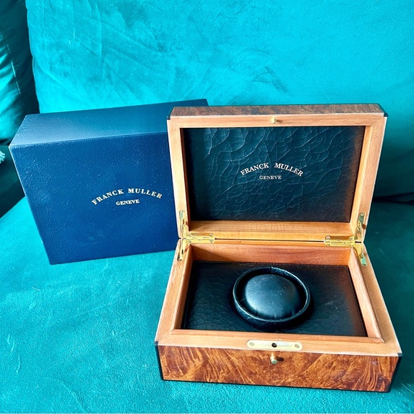 FRANCK MULLER Luminous Brown Wooden Watch Box + Outer Box...